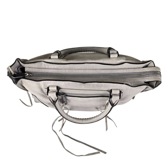 Rebecca Minkoff Regan Gray Satchel Bag Tassels Zip Top, Needs Cleaning - Picture 3 of 13